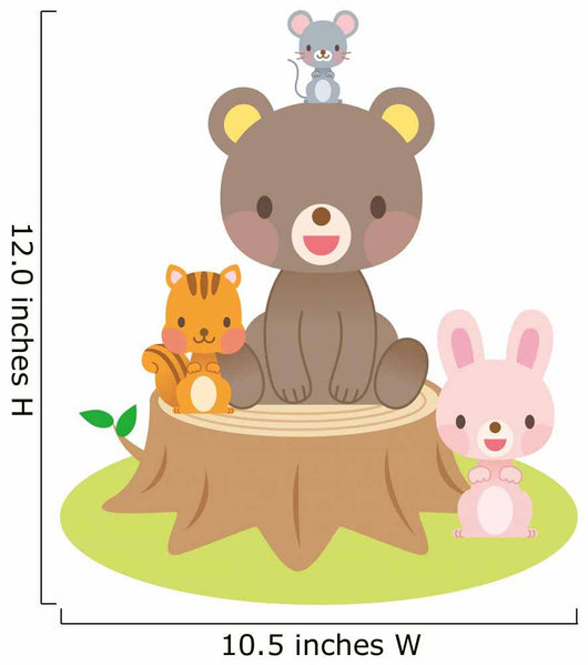 Happy Forest Animals Wall Decal