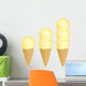 Ice Cream Scoops Wall Decal Sticker Set