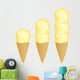 Ice Cream Scoops Wall Decal Sticker Set