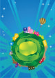 Fantasy Planet Earth Vector Wall Decal