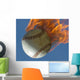 Flaming Baseball Wall Mural