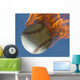 Flaming Baseball Wall Mural