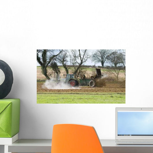 Tractor Muck Spreading during Wall Decal