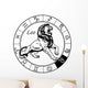 leo zodiac black white Wall Decal