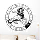 leo zodiac black white Wall Decal