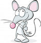 cute shy mouse isolated on white background Wall Decal