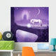 Purple Castle Unicorn Wall Mural
