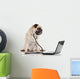 Doctor Pug Dog Wall Decal
