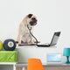 Doctor Pug Dog Wall Decal