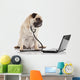 Doctor Pug Dog Wall Decal