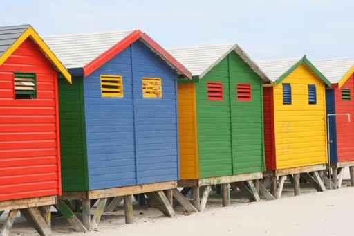 Beach Huts Wall Decal