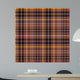 Seamless Brown Tartan Pattern Wall Decal