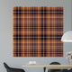Seamless Brown Tartan Pattern Wall Decal