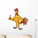Rooster with Thumbs Up Wall Decal