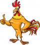 Rooster with Thumbs Up Wall Decal