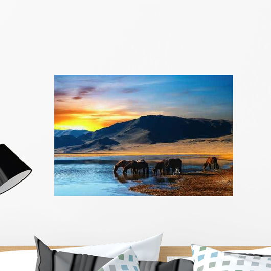 Herd Horses Mongolian Wilderness Wall Decal