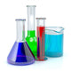Chemical test-tubes.  Laboratory glassware Wall Decal