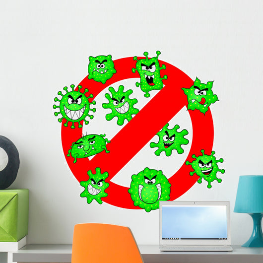 Bakterien verboten Wall Decal