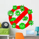 Bakterien verboten Wall Decal