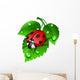 Ladybug on Leaf Wall Decal