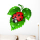 Ladybug on Leaf Wall Decal