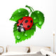 Ladybug on Leaf Wall Decal