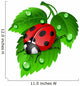Ladybug on Leaf Wall Decal