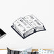 Open Book Wall Decal