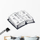Open Book Wall Decal
