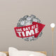 One Day Time Clock Wall Decal