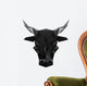 Origami Black Bull Symbol Wall Decal