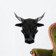 Origami Black Bull Symbol Wall Decal
