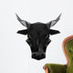 Origami Black Bull Symbol Wall Decal