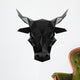 Origami Black Bull Symbol Wall Decal