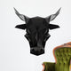 Origami Black Bull Symbol Wall Decal