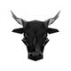 Origami Black Bull Symbol Wall Decal