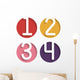 Numbers design Wall Decal