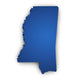 Map Of Mississippi 3d Shape Wall Decal