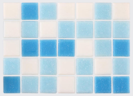 Mosaic Blue and White