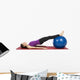 Young fitness woman working her abs with pilates ball Wall Decal
