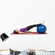 Young fitness woman working her abs with pilates ball Wall Decal