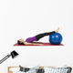 Young fitness woman working her abs with pilates ball Wall Decal