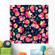 Bright Painted Flowers Seamless Wall Decal