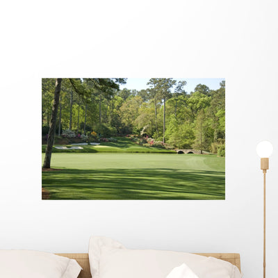 12th Hole Augusta National Wall Mural shown on a wall