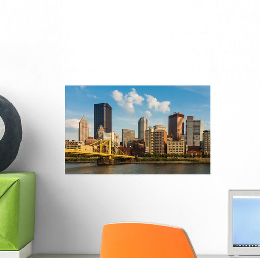 Pittsburgh Downtown Skyline River Wall Decal