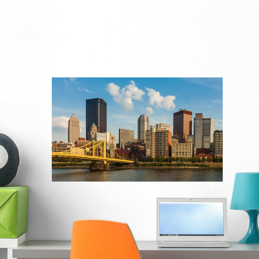 Pittsburgh Downtown Skyline River Wall Decal