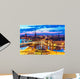 Night panorama of Stockholm, Sweden Wall Mural