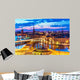 Night panorama of Stockholm, Sweden Wall Mural