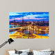 Night panorama of Stockholm, Sweden Wall Mural