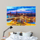Night panorama of Stockholm, Sweden Wall Mural